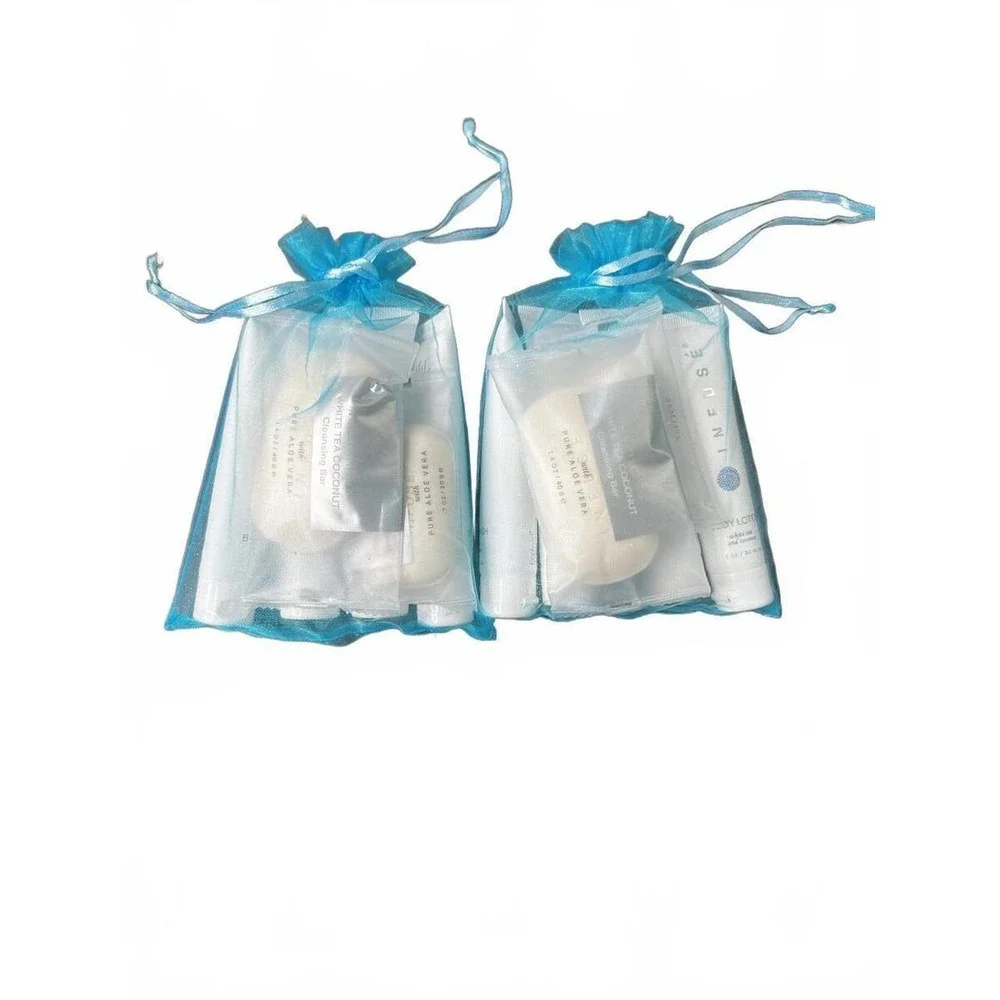 Infuse Travel Toiletry Set White Tea Coconut Shampoo Lotion Soap 6pc Set OS
